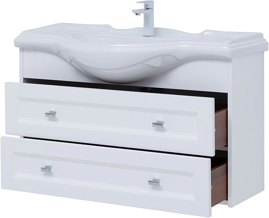 Aquanet Мебель для ванной Монте 85 подвесная белая матовая – фотография-8