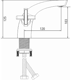 Mixline Смеситель для раковины 1/2 керамический ML38-04 "Graphite" графит – фотография-4