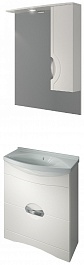 Какса-а Мебель для ванной Каприз 75 с ящиками белая – фотография-1