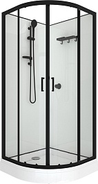Triton Душевая кабина Прайм-Блэк-Вельвет 90x90 А без крыши – фотография-2