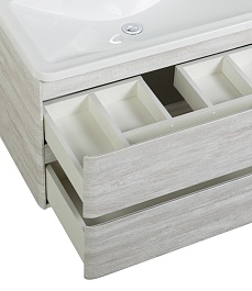 BelBagno Тумба под раковину Albano 100 подвесная Rovere Vintage Bianco – фотография-5