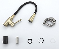 Frap Смеситель для кухни H44 F4044-3 золотой сатин – фотография-4