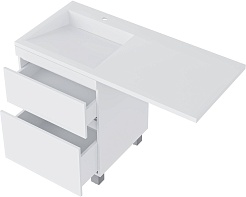 Vivon Тумба под раковину над стиральной машиной Harper 120 напольная белый глянец – фотография-5