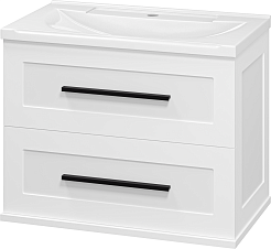 Misty Тумба под раковину Модерн 70 подвесная белая – фотография-3