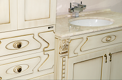 Misty Мебель для ванной Афина 80 бежевая/патина – фотография-7