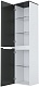 Mixline Шкаф пенал Виктория 36 подвесной белый/графит софт – фотография-7