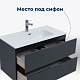 Aquanet Тумба с раковиной Алвита New 90 Flat подвесная антрацит матовый – картинка-22
