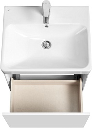 Акватон Тумба под раковину Асти 55 подвесная белая – фотография-3