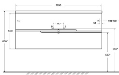 Cezares Тумба под раковину Duet-N 120 подвесная Bianco Opaco – фотография-5