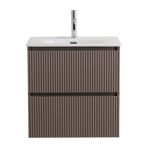 BelBagno Тумба с раковиной Uno 60 подвесная Бежевый матовый с раковиной BB-8099-60 – фотография-2