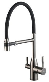 Frap Смеситель для кухни F4398-9 оружейная сталь – фотография-1