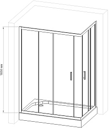 Royal Bath Душевой уголок HPD-T-CH 100х80х185 – фотография-3
