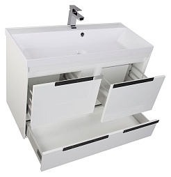 Aquanet Тумба с раковиной "Тиволи 100" белая – фотография-8