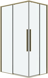 Grossman  Душевой уголок Galaxy 90x70x195 профиль золото сатин стекло прозрачное – фотография-1