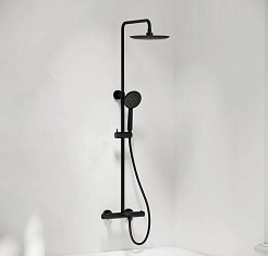 Sancos Душевая система Game с изливом и термостатом черный матовый SC3001LMB – фотография-2