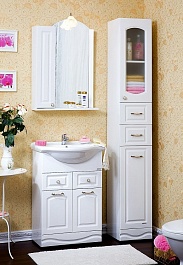 Бриклаер Мебель для ванной Анна 60 L белая – фотография-7