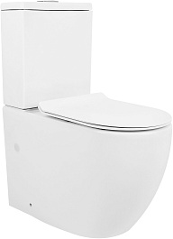 Azario Унитаз-компакт Corsa AZ-2062T безободковый с бачком с сиденьем микролифт белый – фотография-3