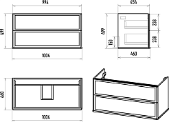 Brevita Тумба под раковину Verde 100 подвесная зеленая – фотография-7