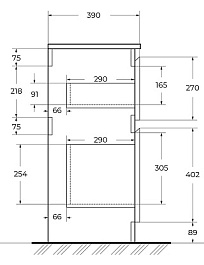 BelBagno Тумба с раковиной Kraft 39 50 напольная Bianco Opaco – фотография-15