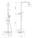 Paini Система душевая Nove 09YO687THD250F3D110 с термоcтатом, фиксированный излив, черный – картинка-6