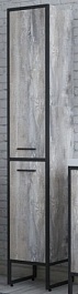 Corozo Шкаф-пенал Айрон 35 чёрный/антик – фотография-1