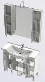 Aquanet Мебель для ванной "Стайл 105" с дверцами (181586) – фотография-4