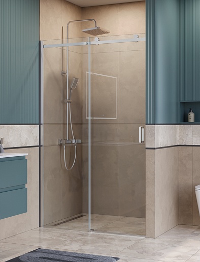 BelBagno Душевая дверь в нишу Soft Close-2 SOFT_CLOSE-2-BF-1-130-C-Cr 130x200 профиль хром стекло прозрачное – фотография-2