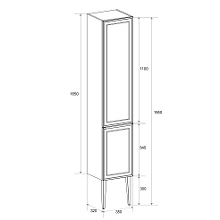 Зов Шкаф-пенал Севилья 35 матовый белый – фотография-4