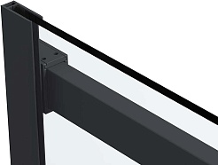 Vincea Душевой уголок Como Soft 140x100 VSR-1CS1014CLB профиль черный стекло прозрачное – фотография-11