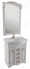 Aquanet Зеркало для ванной "Луис 70" белое (173214) – фотография-2