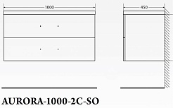 BelBagno Тумба с раковиной AURORA 1000 Metallo, ручки хром – фотография-5