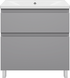 Misty Тумба с раковиной Лаки 80 серая – фотография-1