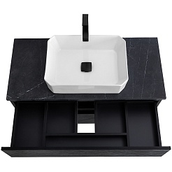 Cezares Тумба под раковину Molveno-46 80 подвесная nero – фотография-5