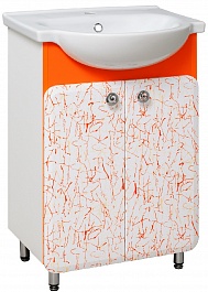 Runo Тумба для умывальника Капри 55 оранжевая – фотография-1