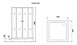 Niagara Душевой уголок NG-010-14Q BLACK – фотография-2