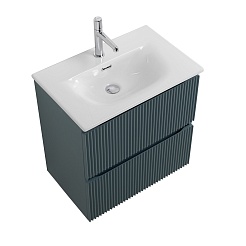 BelBagno Тумба с раковиной Uno mini 60 подвесная Голубой матовый с раковиной BB-8099-3-60 – фотография-7