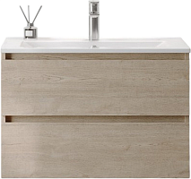 Teymi Тумба с раковиной Laina 75 подвесная дуб светлый