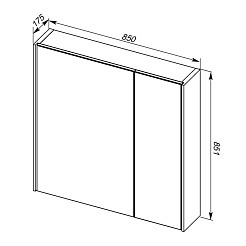 Aquanet Зеркальный шкаф "Тулон 85" белый – фотография-4