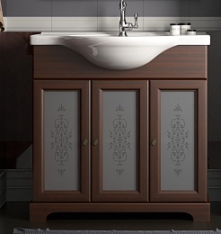 Opadiris Тумба с раковиной Кама 85 орех – фотография-1