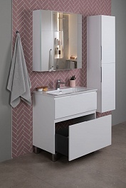 Aquanet Тумба с раковиной Алвита New 80 Flat белая матовая – фотография-15