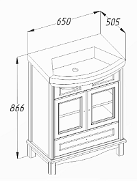 Opadiris Мебель для ванной Омега 65 голубая – фотография-2