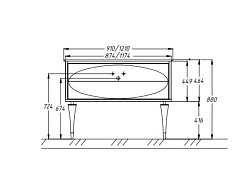  Тумба с раковиной Ибица 90 белый/хром – фотография-5