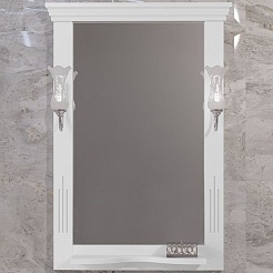 Opadiris Зеркало для ванной Риспекто 65 белое матовое со светильником – фотография-1