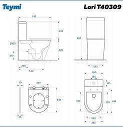 Teymi Унитаз-компакт напольный Lori T40309 глянцевый белый – фотография-11