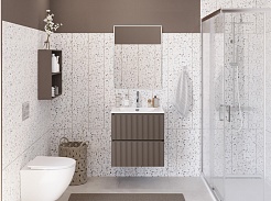 BelBagno Тумба под раковину Uno 70 подвесная Бежевый матовый – фотография-12