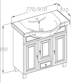 Opadiris Мебель для ванной "Атрия 75" орех – фотография-3