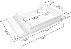 СанТа Мебель для ванной под стиральную машину Марс 80 R белая/янтарное дерево – фотография-17