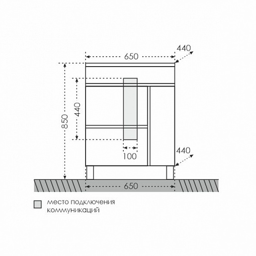 СанТа Мебель для ванной Марс 65 – фотография-3