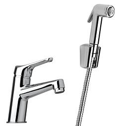 Paini Смеситель для раковины Bios 05CR205/574 с гигиеническим душем, хром (CR) – фотография-1