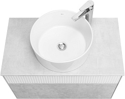 Акватон Тумба под раковину Марбл 80 подвесная слэйт/белая матовая – фотография-7